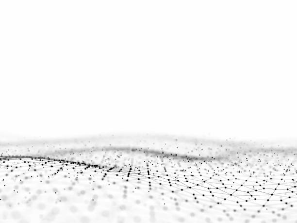 istock Abstract 3d rendering futuristic dots and lines. computer geometric digital connection structure. Futuristic black abstract grid. Plexus with particles. Intelligence artificial 1161150134