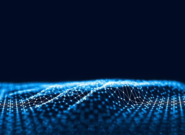 istock Abstract 3d rendering futuristic dots and lines. computer geometric digital connection structure. Futuristic black abstract grid. Plexus with particles. Intelligence artificial 1161150330