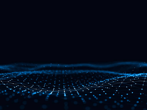 istock Abstract 3d rendering futuristic dots and lines. computer geometric digital connection structure. Futuristic black abstract grid. Plexus with particles. Intelligence artificial 1161151015