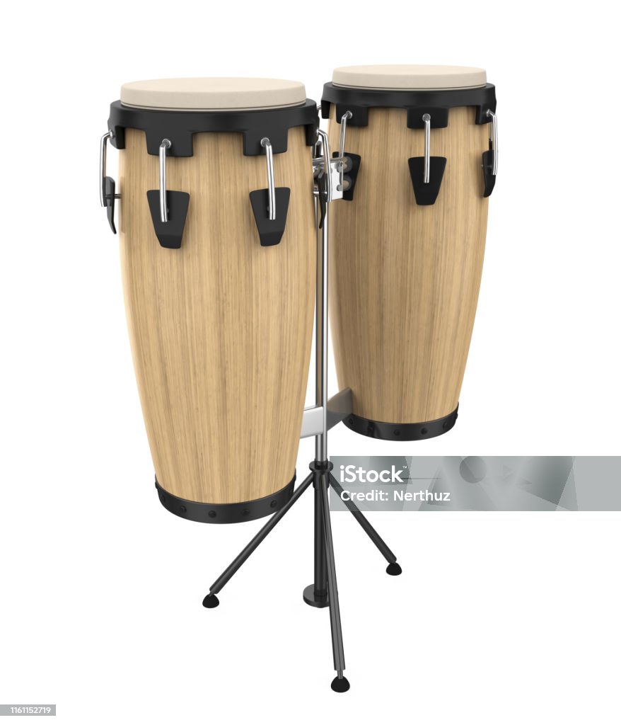 Conga Drum Instrument Isolated Conga Drum Instrument isolated on white background. 3D render Conga Stock Photo