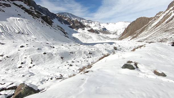 istock Mountain snow, valley and landscape 1161153054