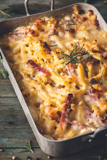 istock Mac and Cheese, Macaroni Gratin with Speck Ham and Rosemary 1161153336