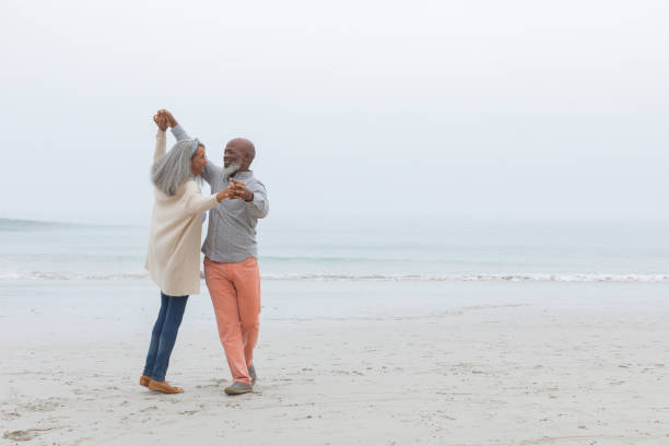 Couple dancing at the beach