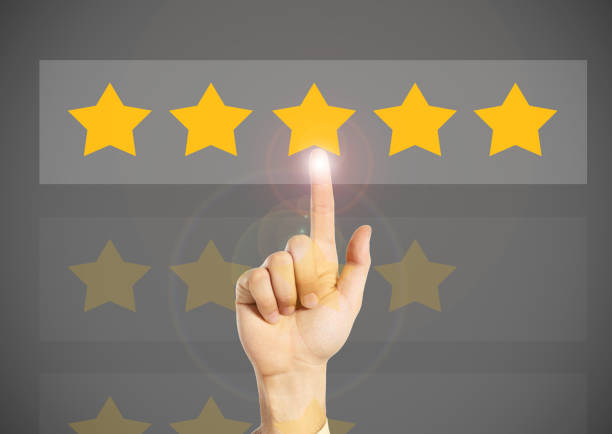 istock Businesswoman giving five star 1161155031