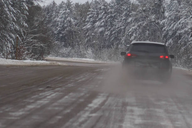 istock Busy road in winter evening 1161156486