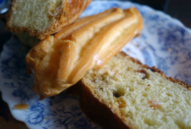 istock Pieces of cake on plate with blur effect. 1161156537