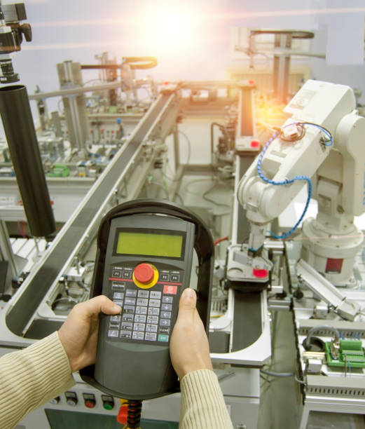 industry 4.0 automation line stock photo