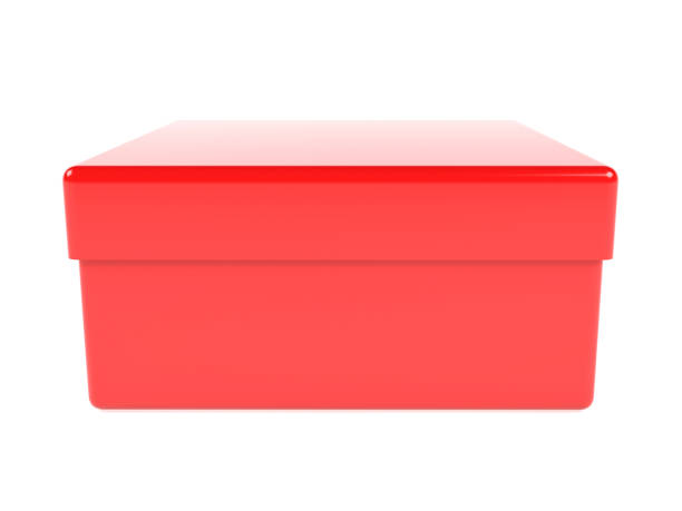 istock Box. Closed red carton. 3d rendering illustration isolated 1161158989