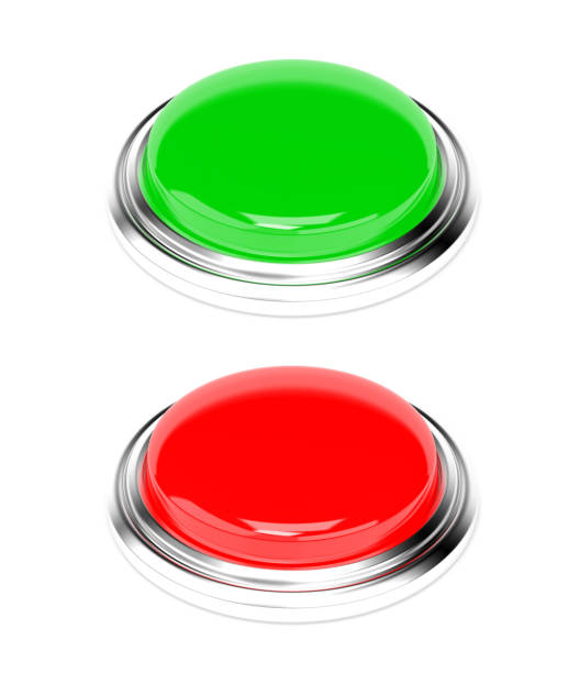 istock Green and red buttons. 3d rendering illustration isolated 1161158994