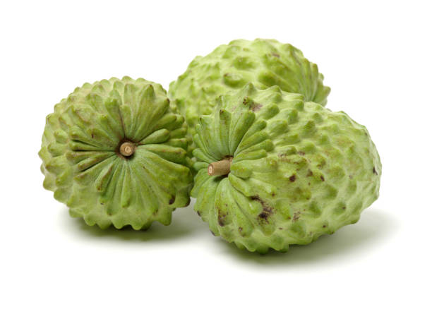 istock Custard apple isolated on white background,annona 1161159323