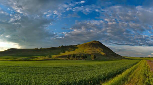 istock Bright sunset in the steppes of Khakassia 1161160322