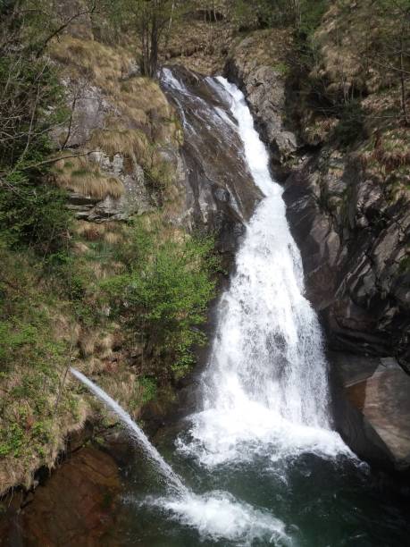 istock Waterfall in mountain Piedmont-Italy 1161160342