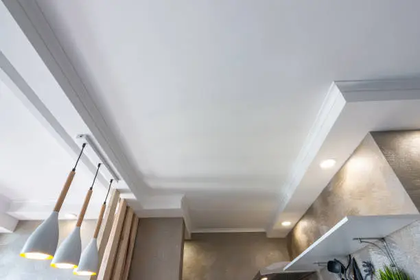 Photo of False ceiling in a small kitchen