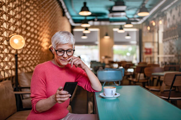 istock Business woman working at cafe 1161166648
