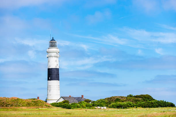 istock Lighthouse black white on dune. Sylt island – North Germany. 1161168814
