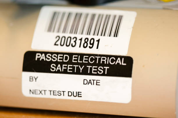 istock Sticker on an electrical appliance stating that it has passed a safety test 1161168966