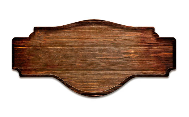 istock wooden dark plate, isolated on white background 1161171421