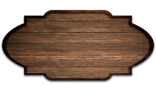 istock wooden dark plate, isolated on white background 1161171475