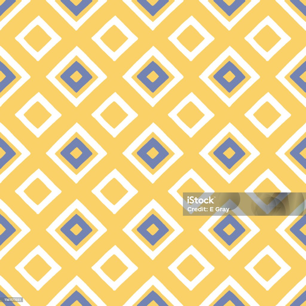 Diamond Pattern Block Hand Drawn Diamonds Block Pattern Stock Illustration - Download Image ...