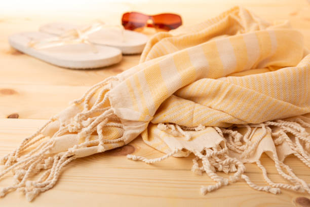 istock Handwoven hammam Turkish cotton towel 1161171577