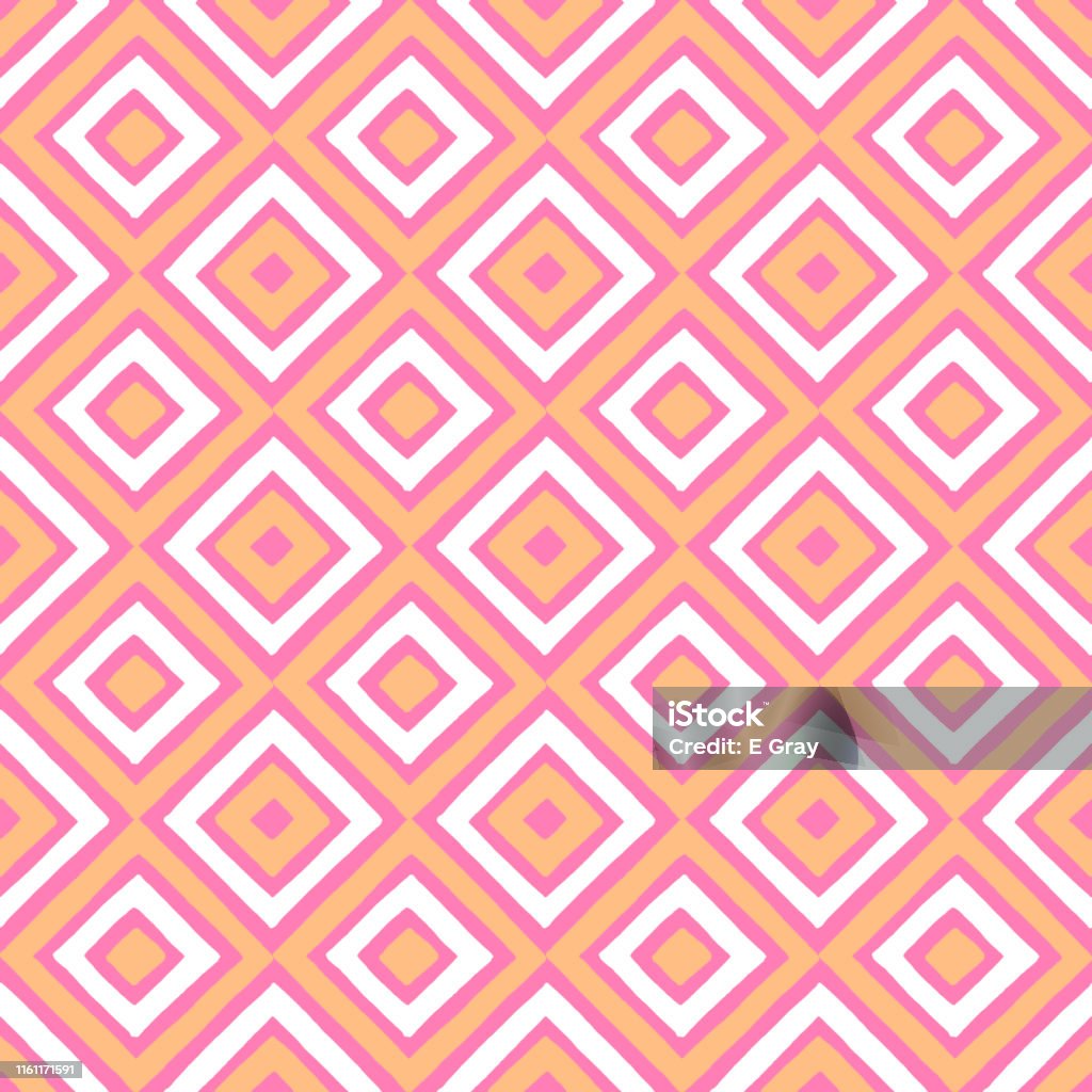 Diamond Pattern Block Hand Drawn Diamonds Block Pattern Stock Illustration - Download Image ...
