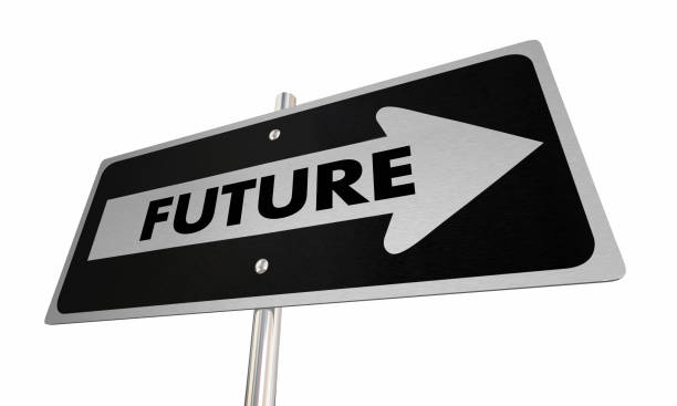 istock Future Coming Soon Tomorrow Ahead Road Sign 3d Illustration 1161172406