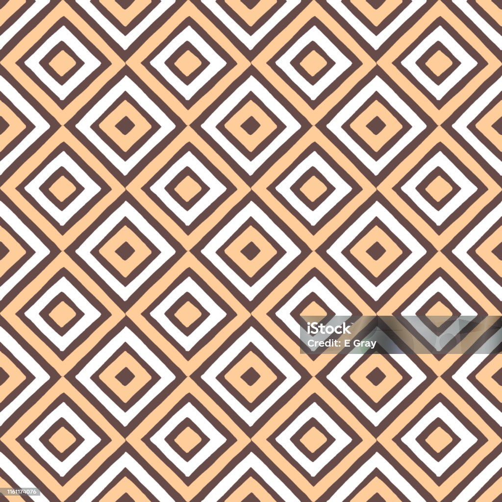 Diamond Pattern Block Hand Drawn Diamonds Block Pattern Stock Illustration - Download Image ...