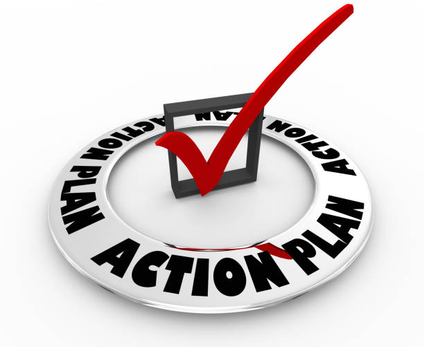 istock Action Plan Strategy Tactics Mission Goal Check Mark Box Word 3d Illustration 1161174227