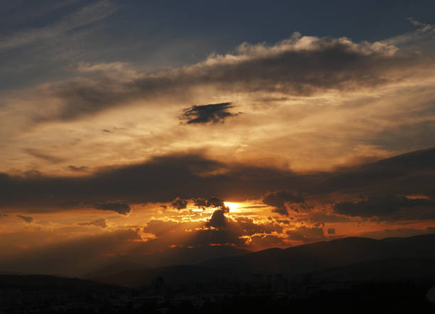 istock beautiful golden sunset sky landscape 1161175204
