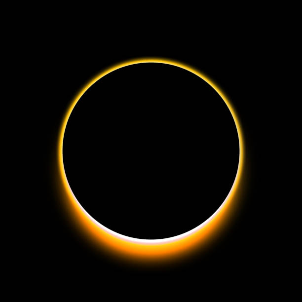 istock Amazing scientific background - total solar eclipse in dark red glowing sky, mysterious natural phenomenon when Moon passes between planet Earth and Sun. 3D illustration. 1161177742