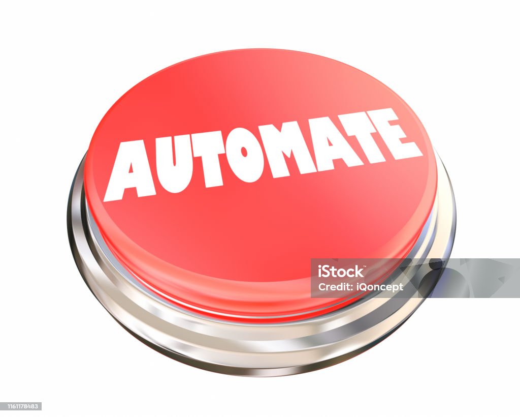 Authomatic Button Automate Simplify Easy Process Automation Button 3d Illustration Stock ...