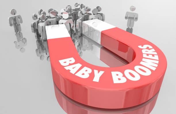 istock Baby Boomers Demo Group Magnet People 3d Illustration 1161182636