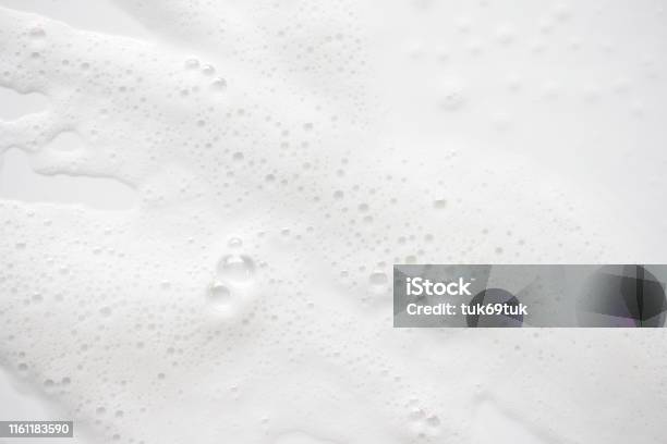 Abstract Background White Soapy Foam Texture Shampoo Foam With Bubbles Stock Photo - Download Image Now