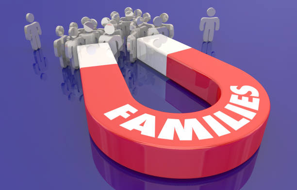 istock Families Related People Attracted Magnet 3d Illustration 1161183704