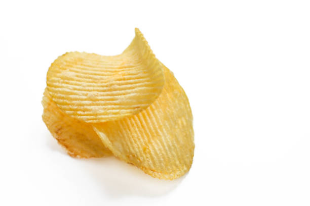 istock Ribbed potato chips collection isolated on white background. 1161184044