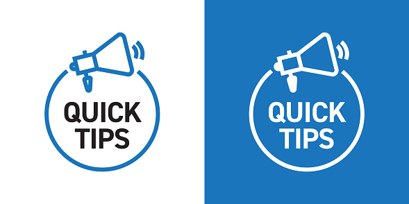 Quick Tips Badge Design with Icon
