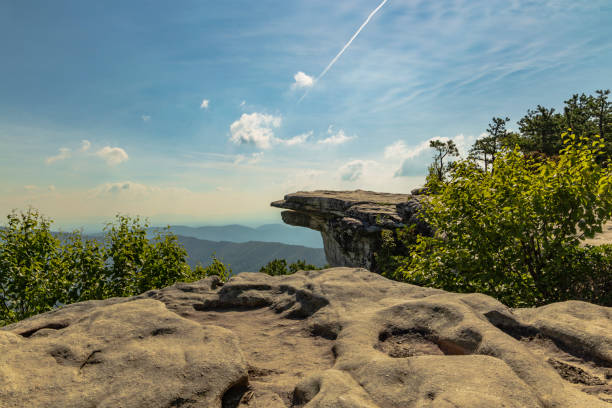 McAfee Knob McAfee Knob off the Appalachian Trail, Vriginia rock face stock pictures, royalty-free photos & images