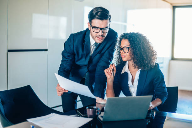 istock Discussing the report with the CEO 1161187804