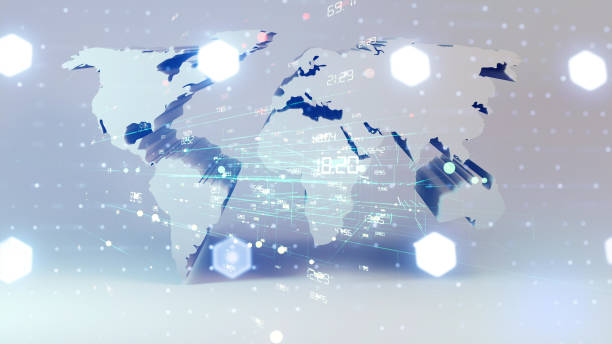 istock World Map, Global Business, Global, Map, Blockchain 1161189947