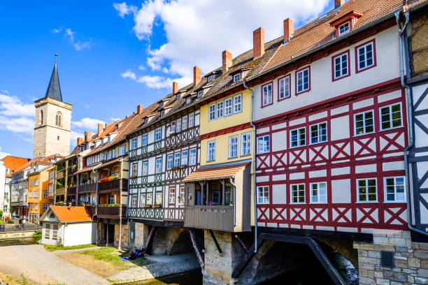 istock famous kramerbridge in erfurt - germany 1161190456