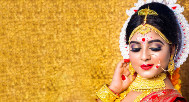 istock Portrait of a Bengali bride or Indian Bride 1161193041