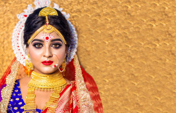 Portrait of a Bengali bride or Indian Bride