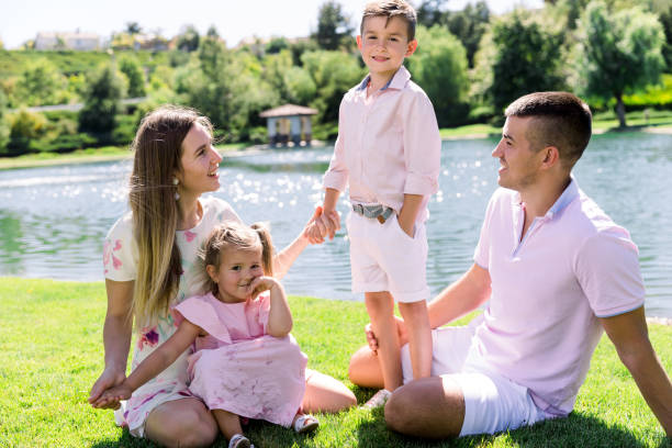 istock Happy Family of four 1161194598