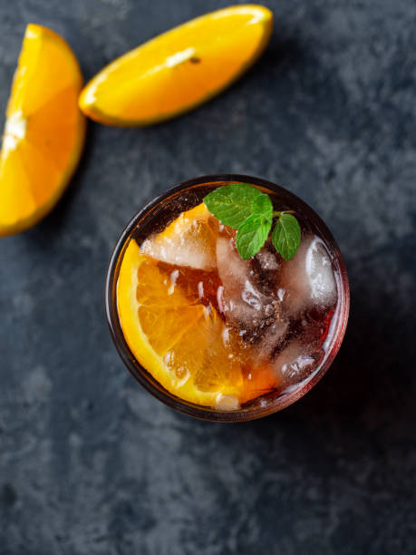 istock Negroni cocktail with orange slices 1161195403