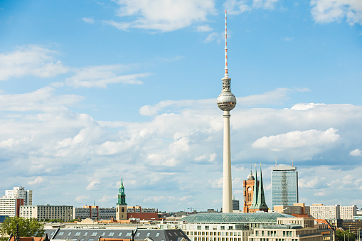 East Berlin cityscape with television tower