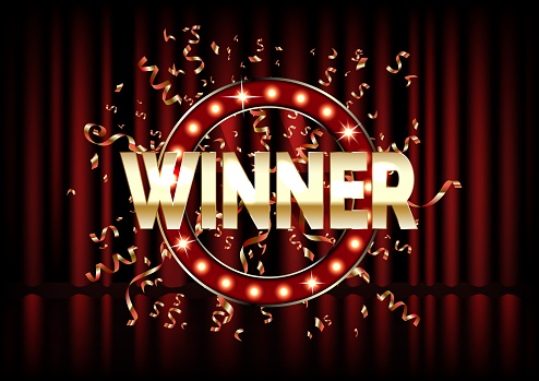 Winner Pictures R Winner Frame Label Falling Ribbons Winner Vector Illustration Stock ...