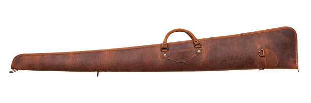 istock leather brown case for a gun isolated on white background 1161197132