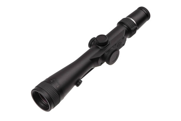 istock modern black optical scope for weapon isolated on white. sight scope isolated on white background 1161197465