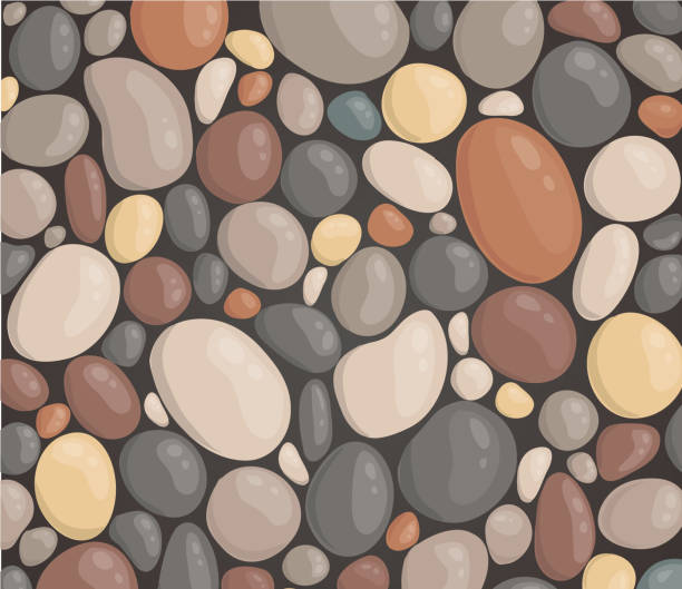 Modern Style Close Up Round Stone Background Wallpaper Vector Illustration  Stock Illustration - Download Image Now - iStock
