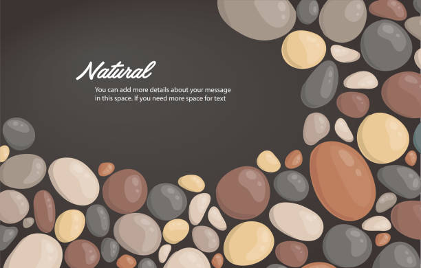 Modern Style Close Up Round Stone Background And Space For Write Wallpaper  Vector Illustration Stock Illustration - Download Image Now - iStock